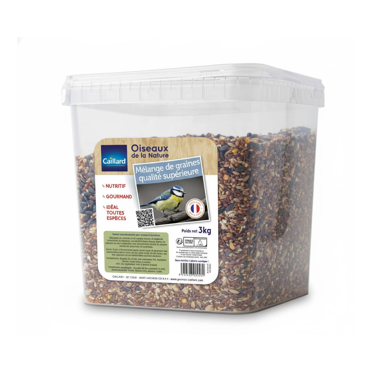 Multitanks - Graines Seau Mélanges de graines Qualité Supérieure 3 kgs pour oiseaux de la nature