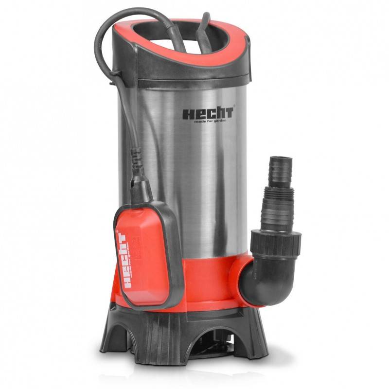 BB Loisir - Hecht 3011 Pompe submersible en acier inoxydable pour eaux usées Pompe jardin 1100W 15 500 l/h avec cable de 10m