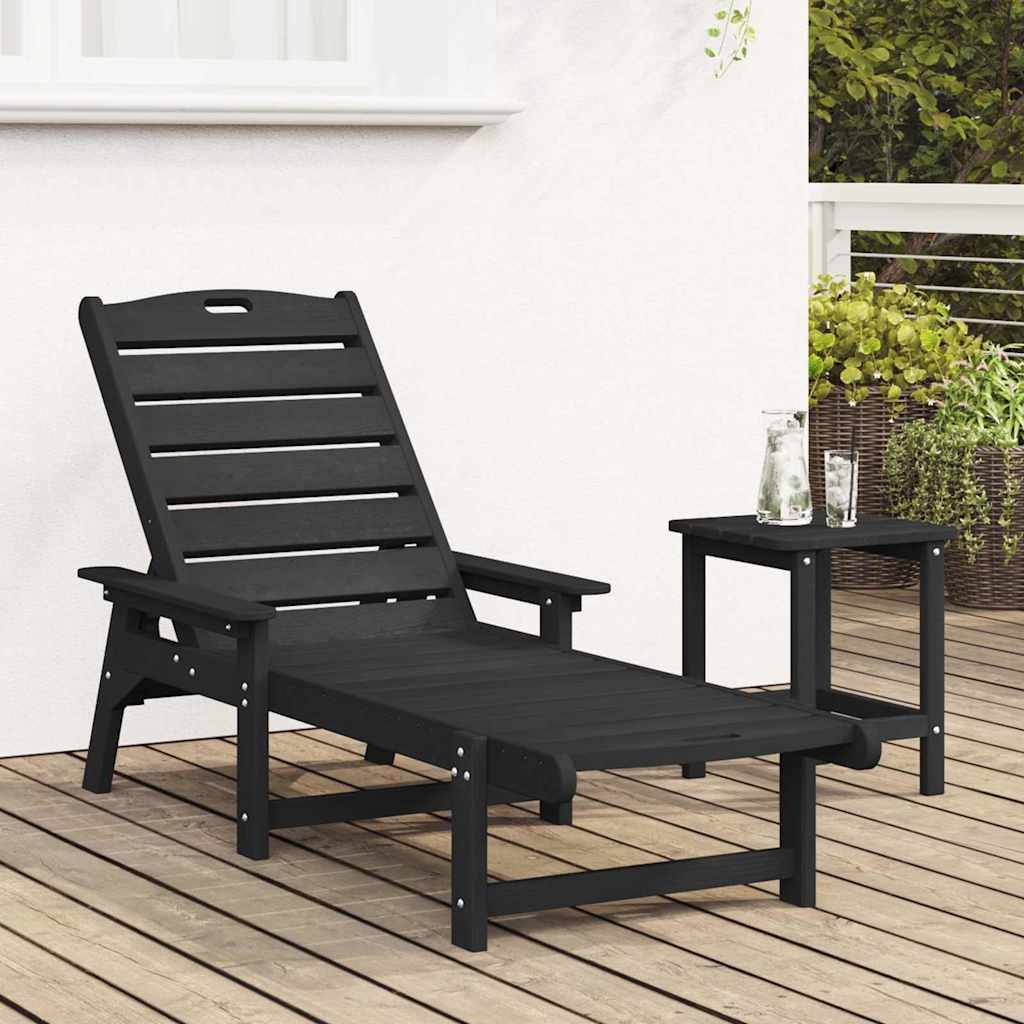Vidaxl - Transat Noir HDPE vidaXL 42006639 - Image 4