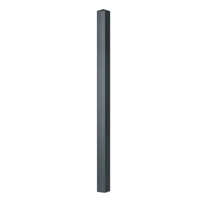 Poteau aluminium tradition style ferronnerie à sceller universel pour portail et portillon chapeau inclus H2.36 m Gris - Easy Clôture - Imagen 1