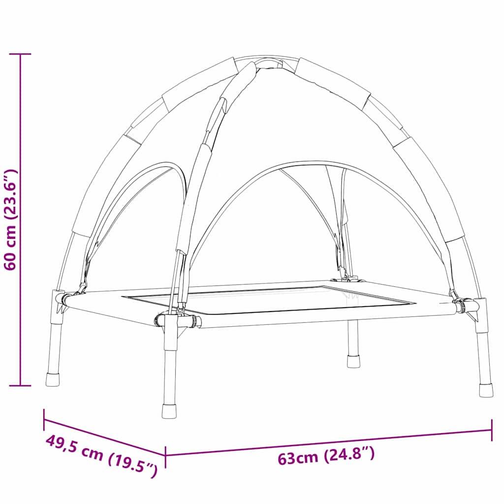 Lit surélevé pour chien en Acier Intérieur & Extérieur Argenté Taille S – ComfortXL Pet Living - Image 8