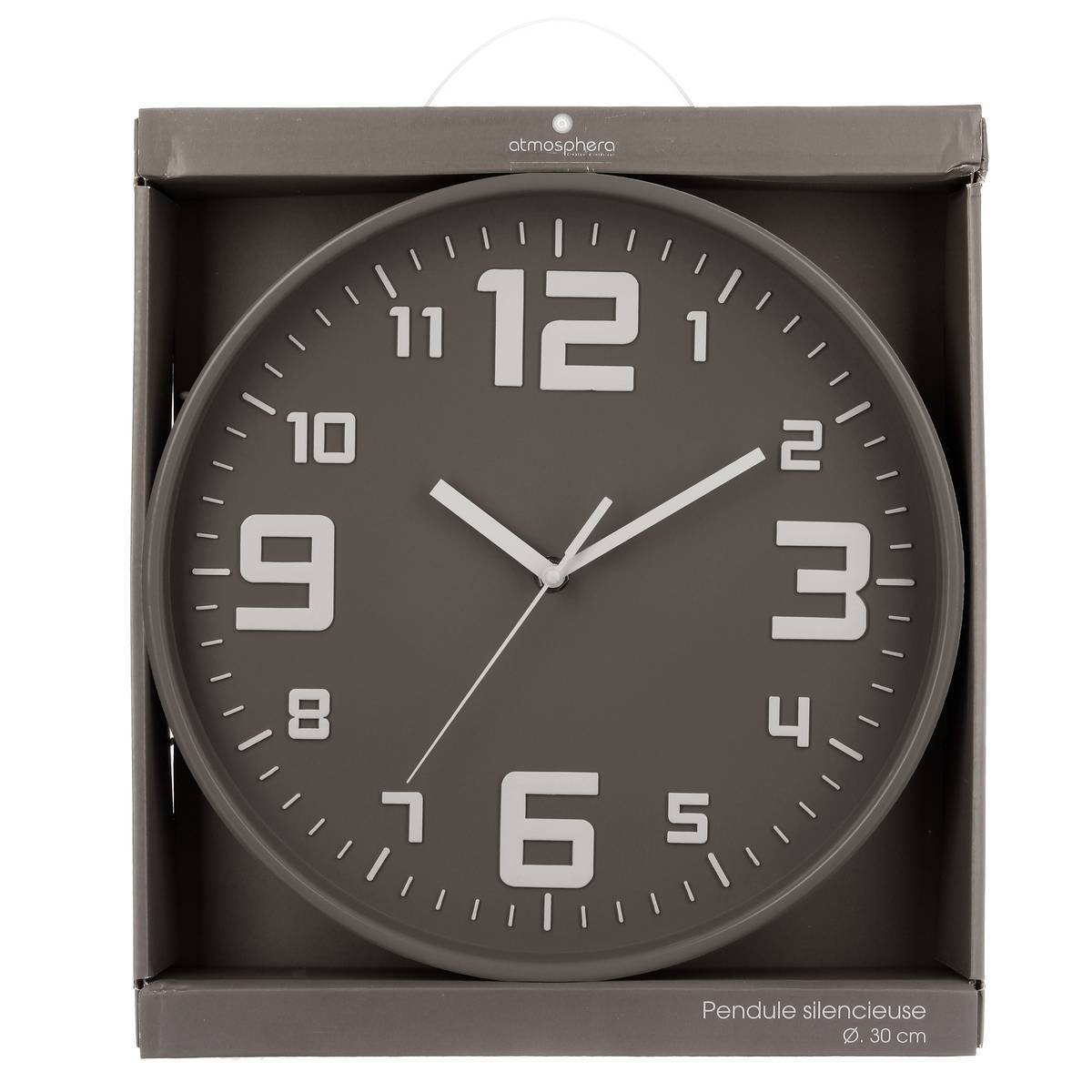 Atmosphera - Horloge métal gris D30cm - Atmosphera Créateur d'intérieur - Image 3