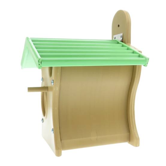 Nichoir en bois composite, brun vert, pour oiseaux - Image 1