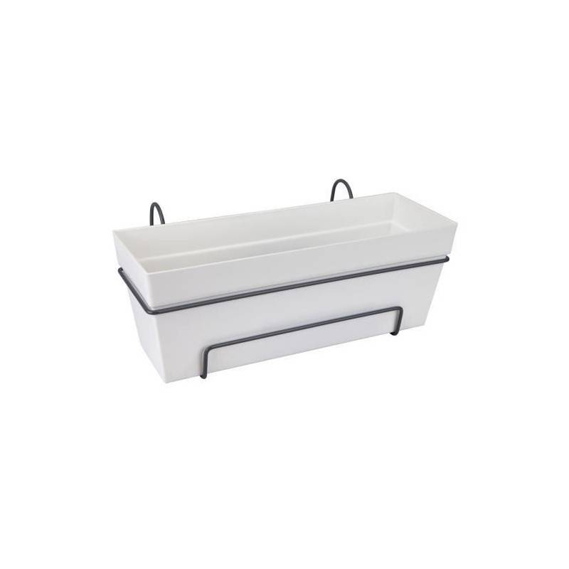 Elho - Elho Loft Urban Balconniere Allin1 50 - Blanc - L 49 X B 27 X H 21 Cm - Balconextérieur - 100% Recyclé - Imagen 1