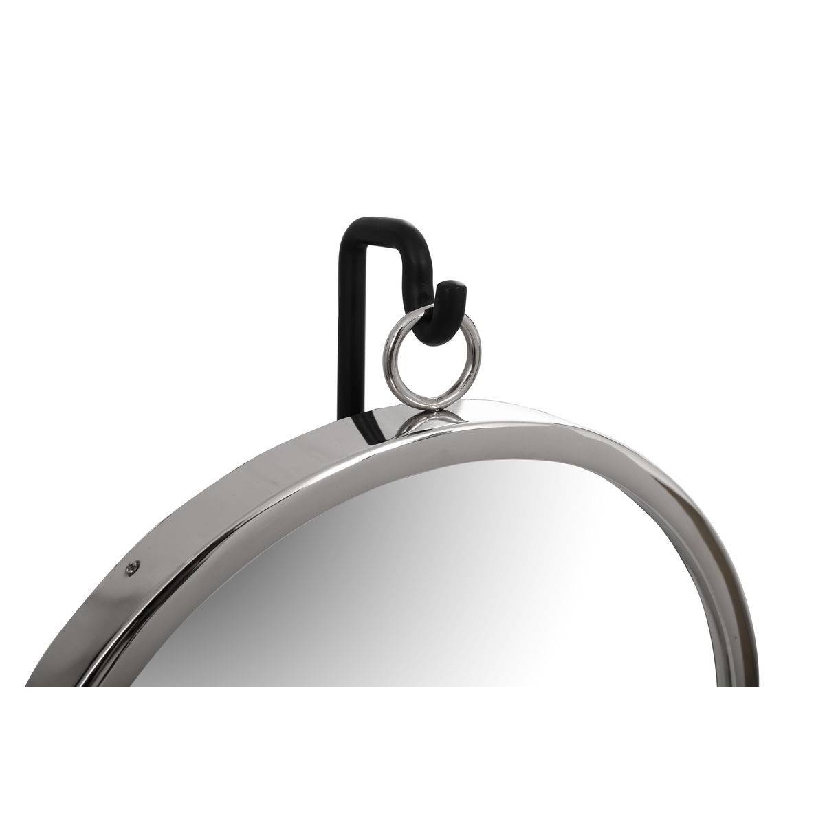 Paris Prix - Miroir à Poser Rond "Eleganca" 65cm Noir & Argent - Image 2
