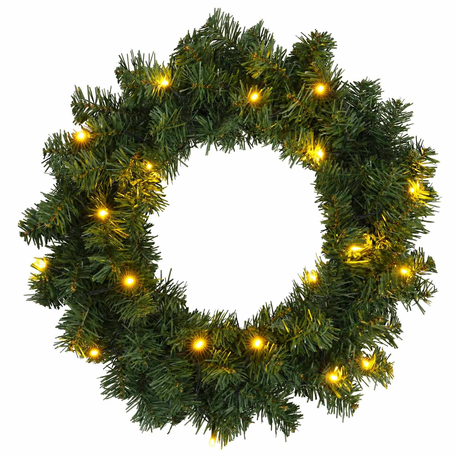 Vidaxl - Couronne de Noël Vert Ø 50 cm PVC 25 LED vidaXL 42056963 - Image 5