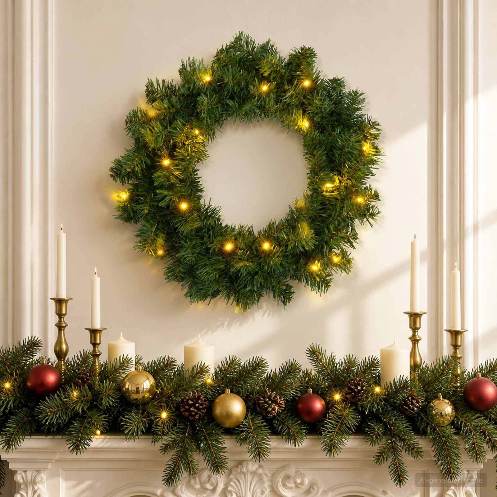 Vidaxl - Couronne de Noël Vert Ø 50 cm PVC 25 LED vidaXL 42056963