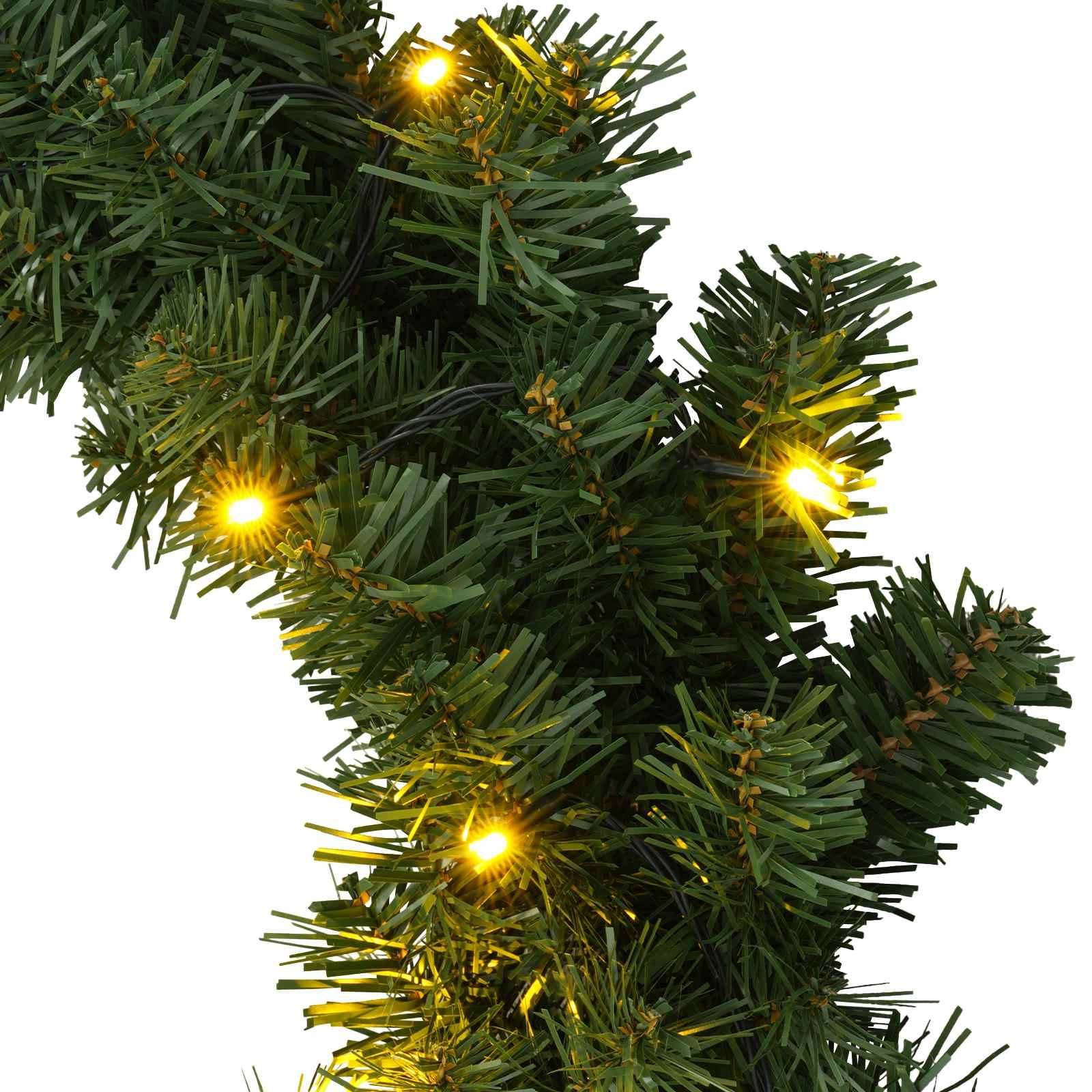Vidaxl - Couronne de Noël Vert Ø 50 cm PVC 25 LED vidaXL 42056963 - Image 7