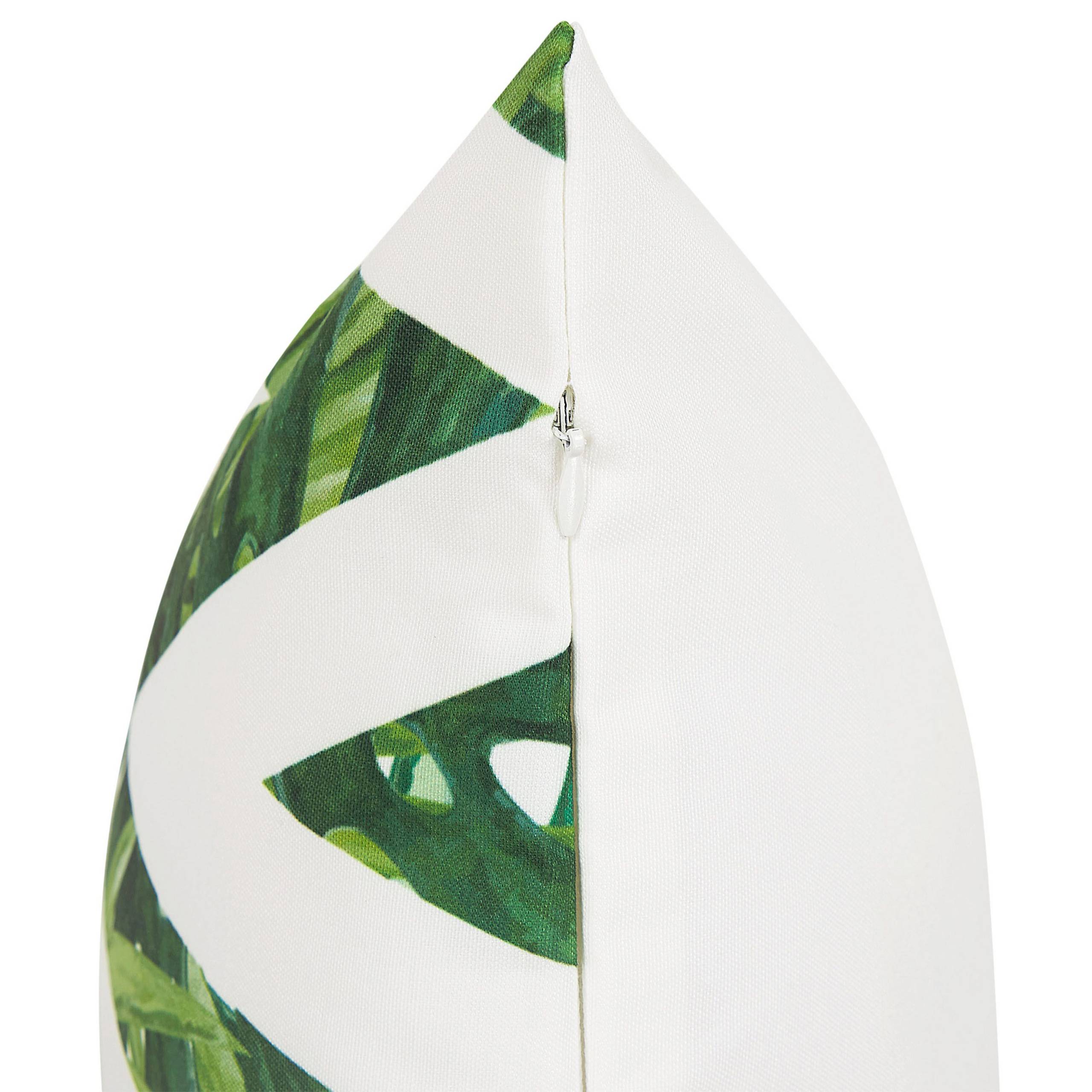 Beliani - Lot de 2 Coussins Décoratifs pour Jardin 45 x 45 cm avec Housses Amovibles en Tissu Blanc et Vert à Motif Zigzag Beliani - Imagen 5
