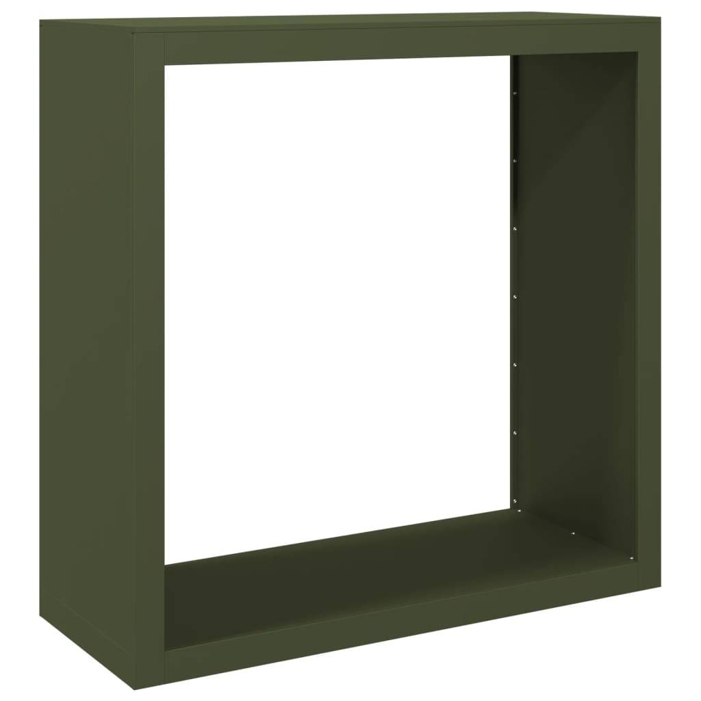 Range-bûches en acier pour bois de chauffage extérieur et intérieur Vert 100 cm – ComfortXL Outdoor Living - Image 6