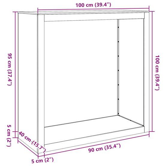 Range-bûches en acier pour bois de chauffage extérieur et intérieur Vert 100 cm – ComfortXL Outdoor Living - Image 10