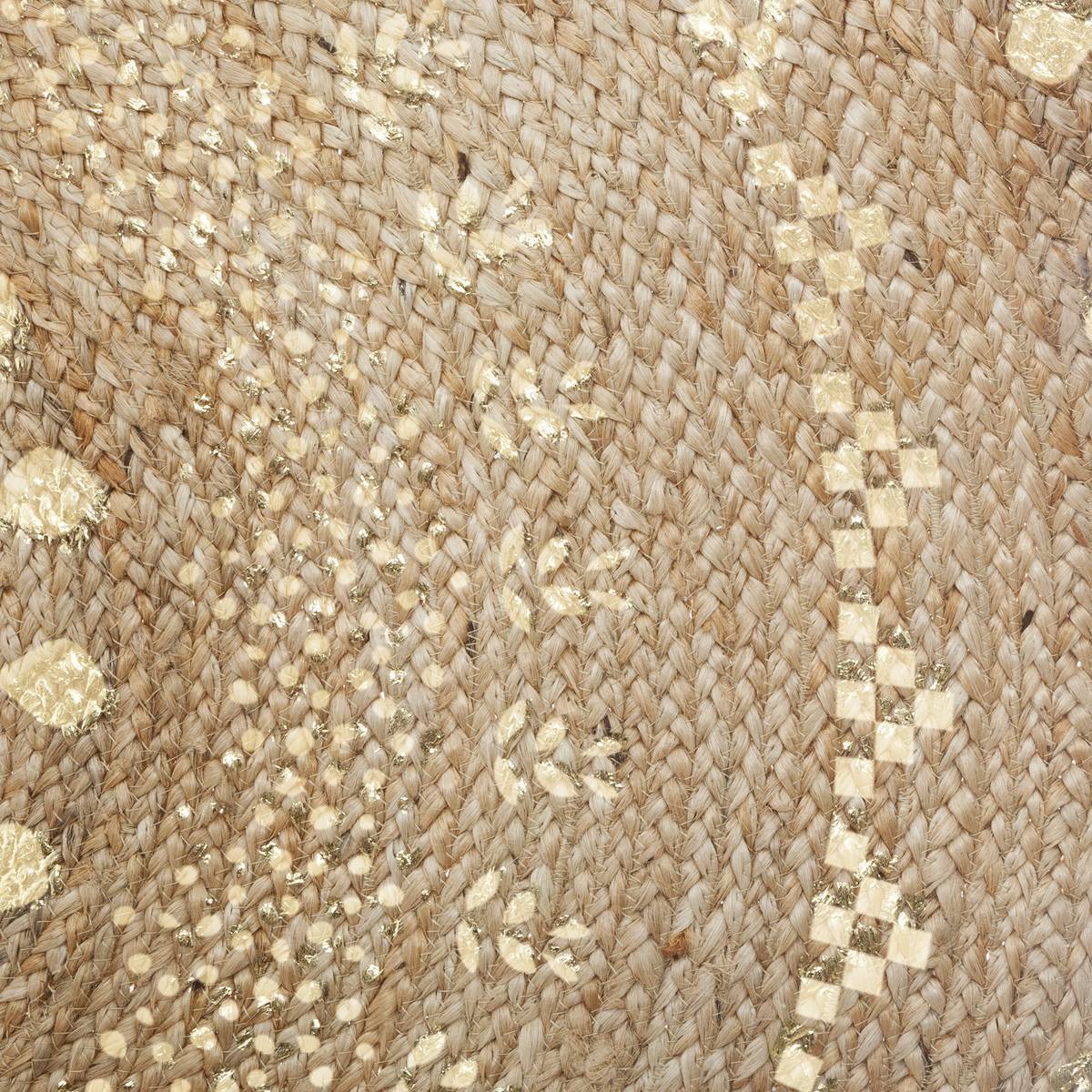 Atmosphera - Tapis "Shine" jute doré D115cm - Atmosphera Créateur d'intérieur - Imagen 4