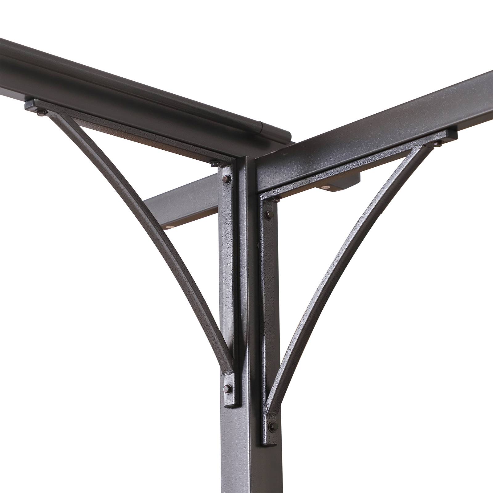 Outsunny - Pergola rétractable 4x4m structure métal époxy anticorrosion + toile polyester 180g/m² noire et beige - Outsunny - Image 8