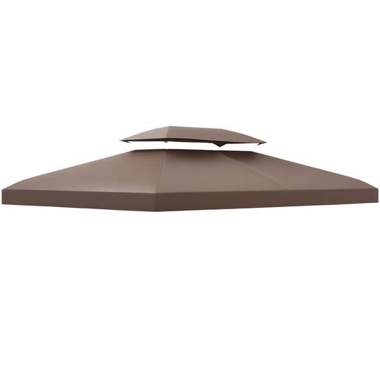 Toit de rechange pour tonnelle polyester beige 400 x 300 cm - PANGIVO - Image 1