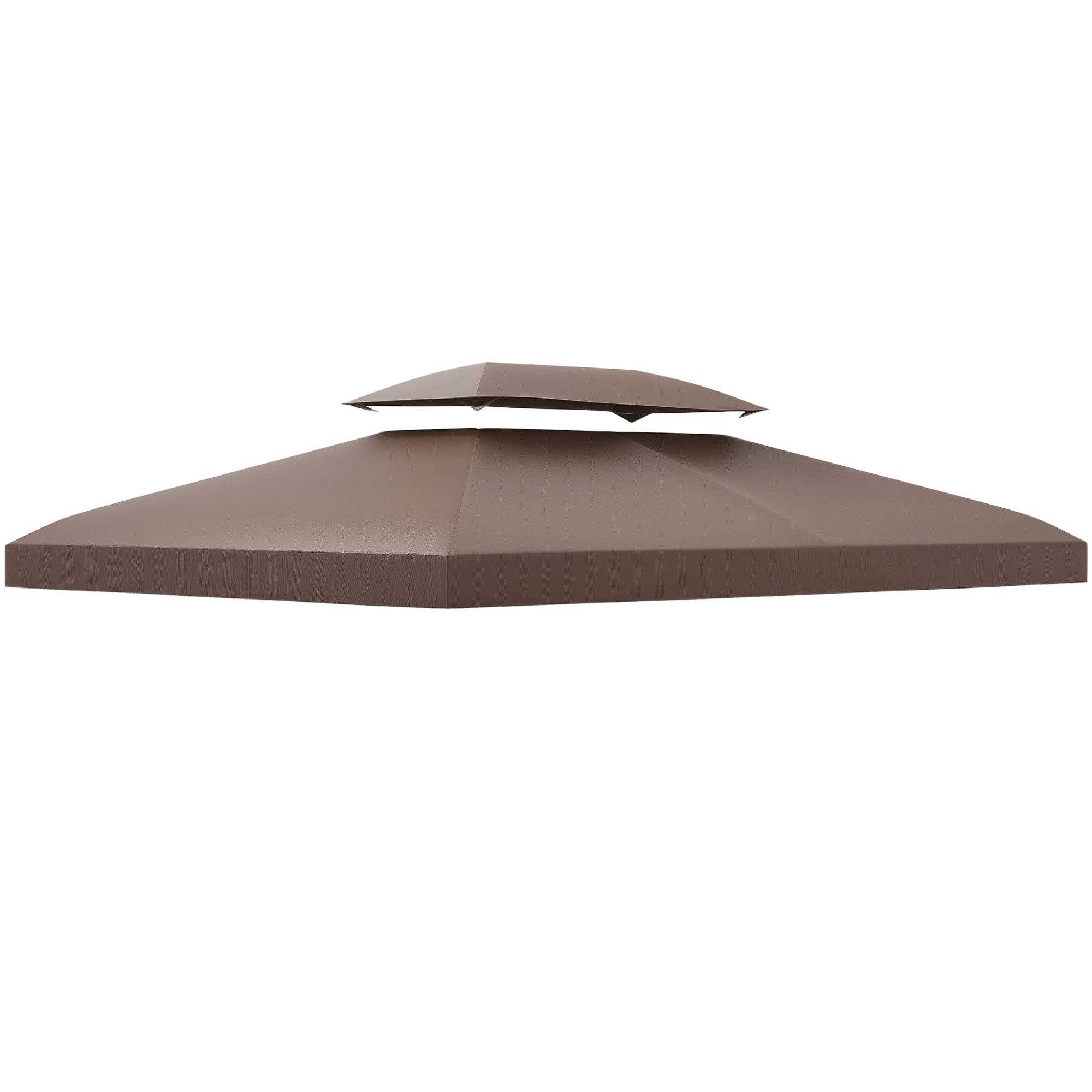 Toit de rechange pour tonnelle polyester beige 400 x 300 cm - PANGIVO - Image 1