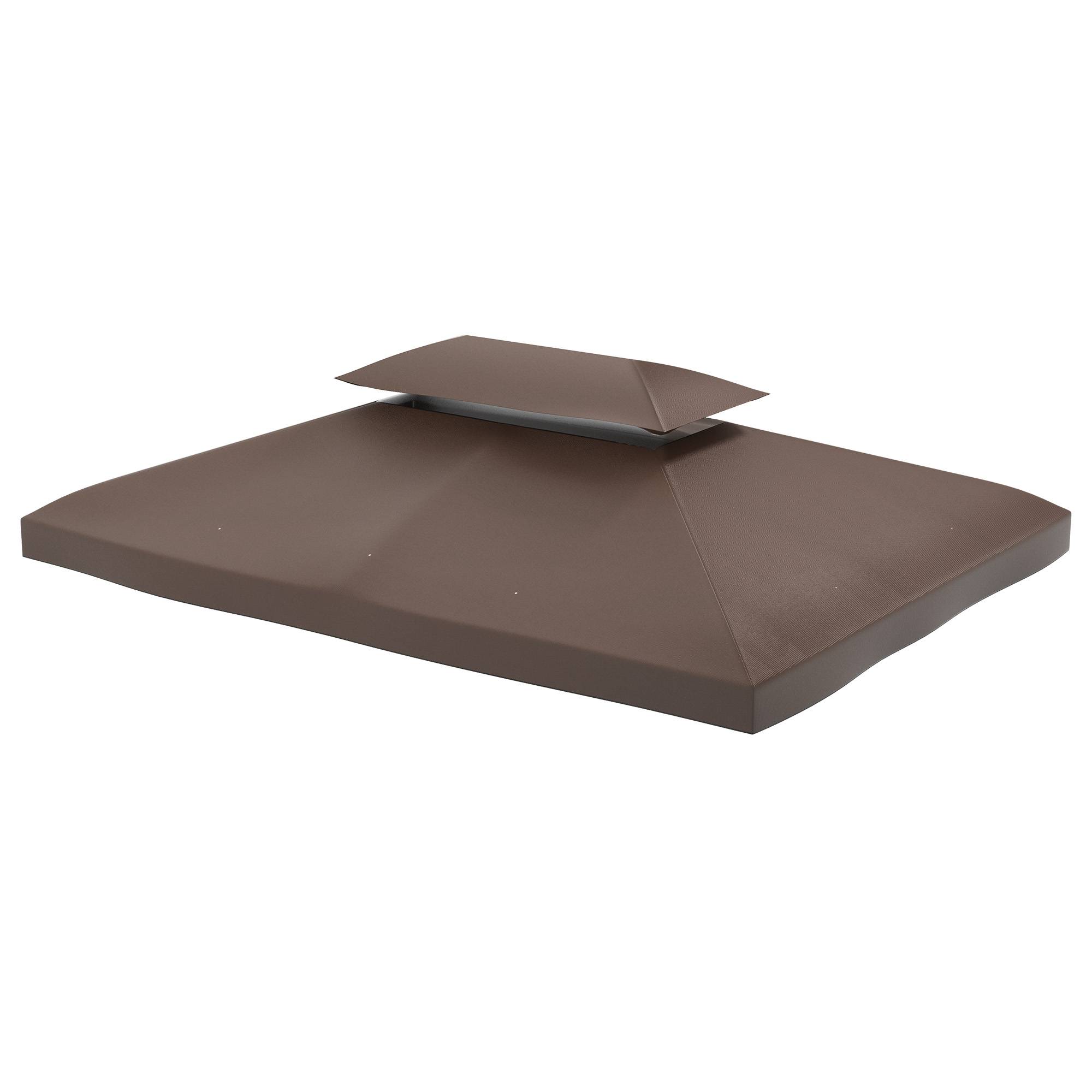 Toit de rechange pour tonnelle polyester beige 400 x 300 cm - PANGIVO - Image 2