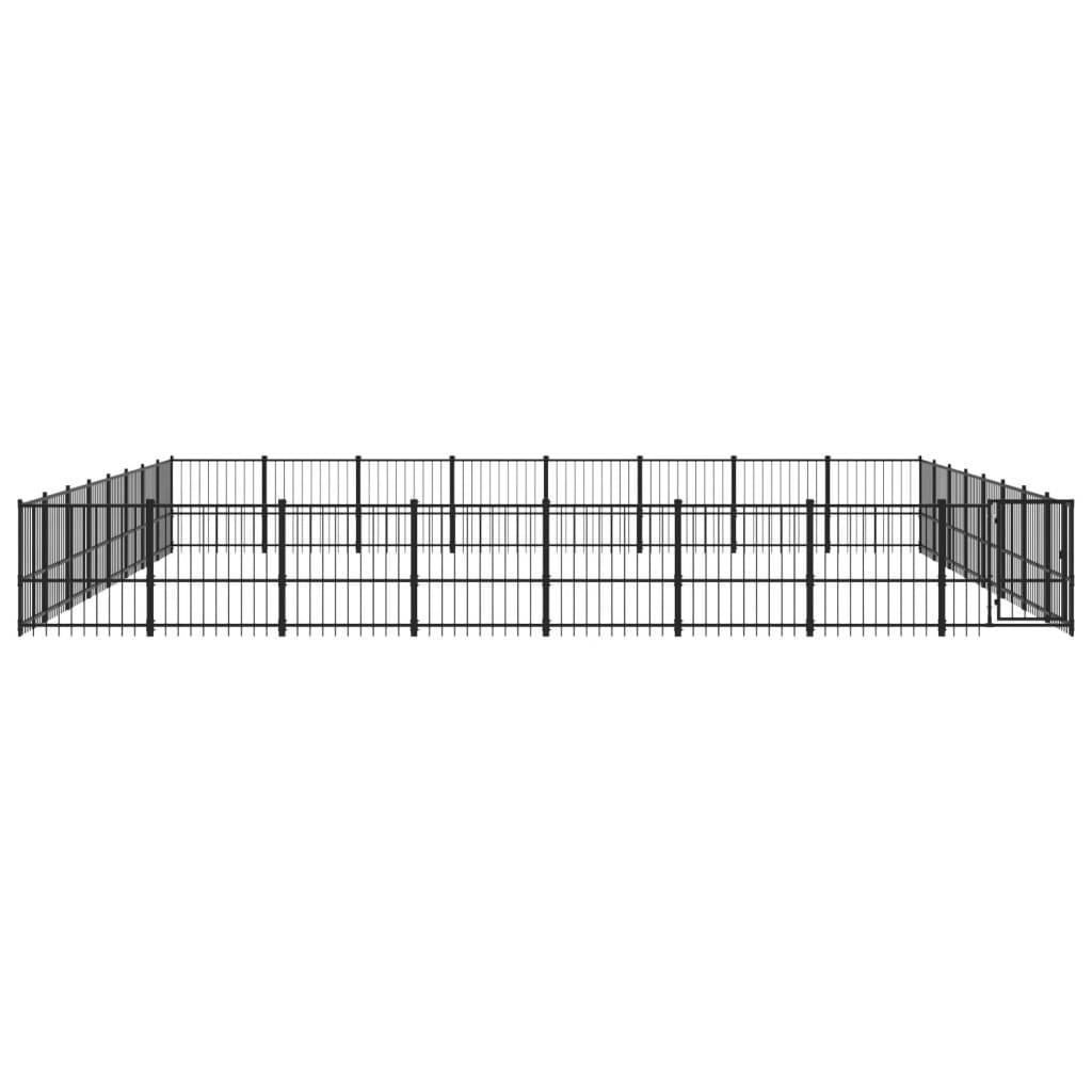Vidaxl - Chenil d'extérieur pour chiens Acier 60,22 m² vidaXL 3124656 - Imagen 7