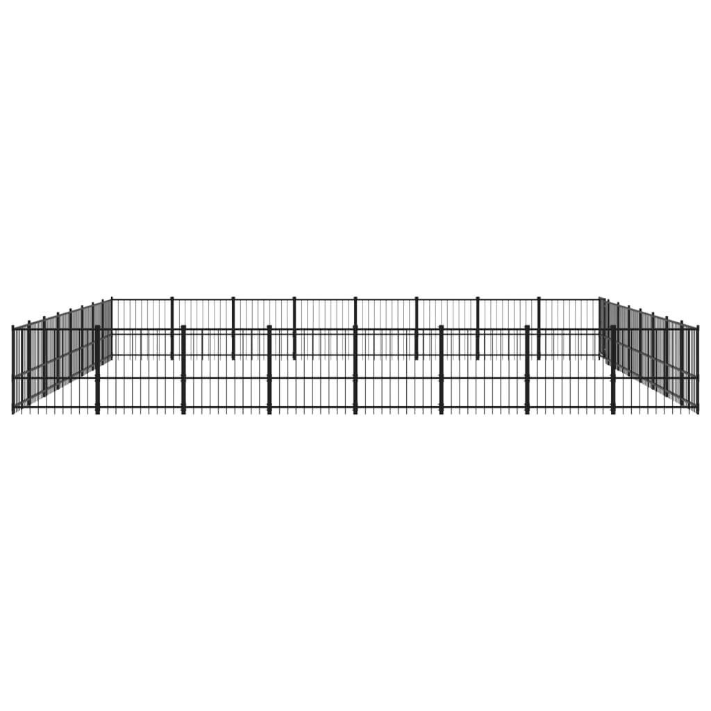Vidaxl - Chenil d'extérieur pour chiens Acier 60,22 m² vidaXL 3124656 - Imagen 5