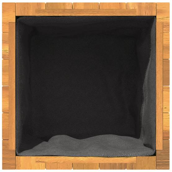 Jardinière bois d'acacia naturel 45 x 45 x 90 cm - PANGIVO - Image 8