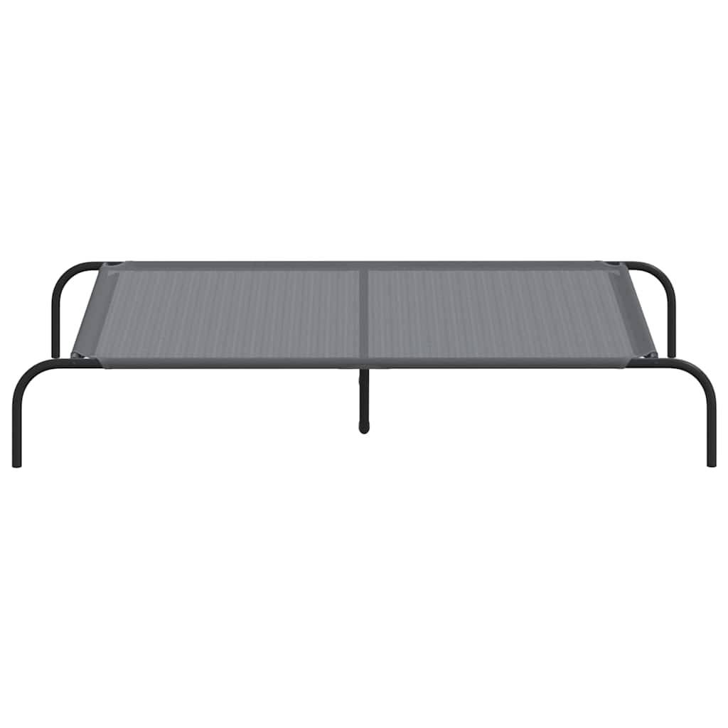 Lit pour chien surélevé en textilène robuste pour jardin maison Gris 130x80cm – ComfortXL Pet Living - Image 4