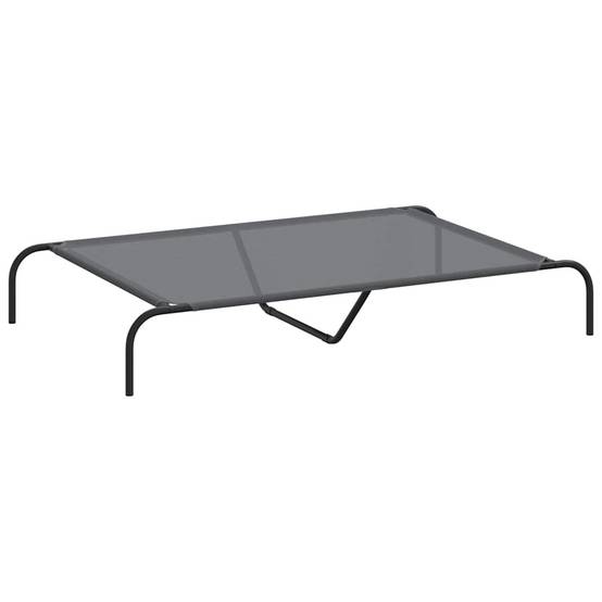 Lit pour chien surélevé en textilène robuste pour jardin maison Gris 130x80cm – ComfortXL Pet Living - Image 2