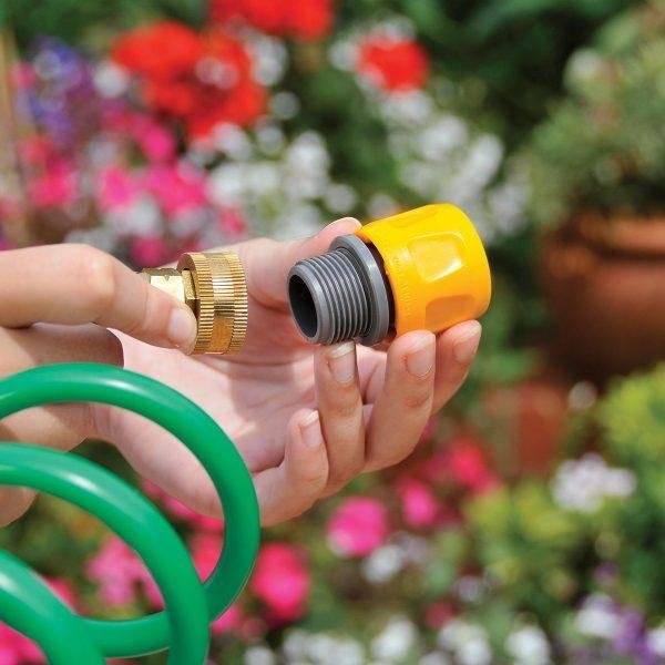 Hozelock - Adaptateur pour tuyau plat et spiralé en matériaux de haute qualité - blister HOZELOCK - Image 2