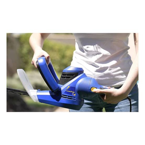 Taille haies 450W Poignée rotative 90° Guide 50 cm Double frein de sécurité GOODYEAR - Imagen 7