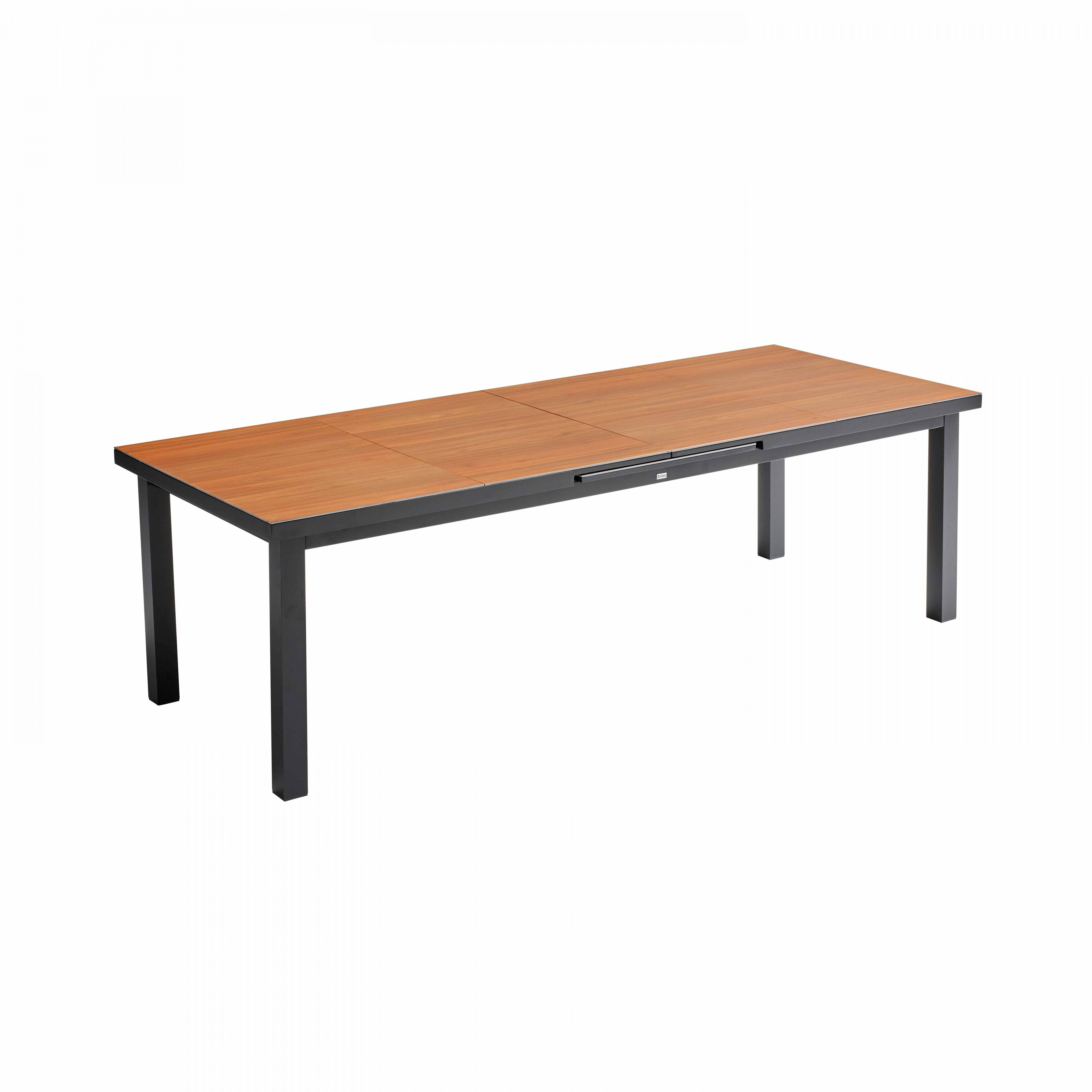 Oviala - Table de jardin rectangulaire extensible bois 12 à 14 places Melbourne - Oviala - Imagen 3