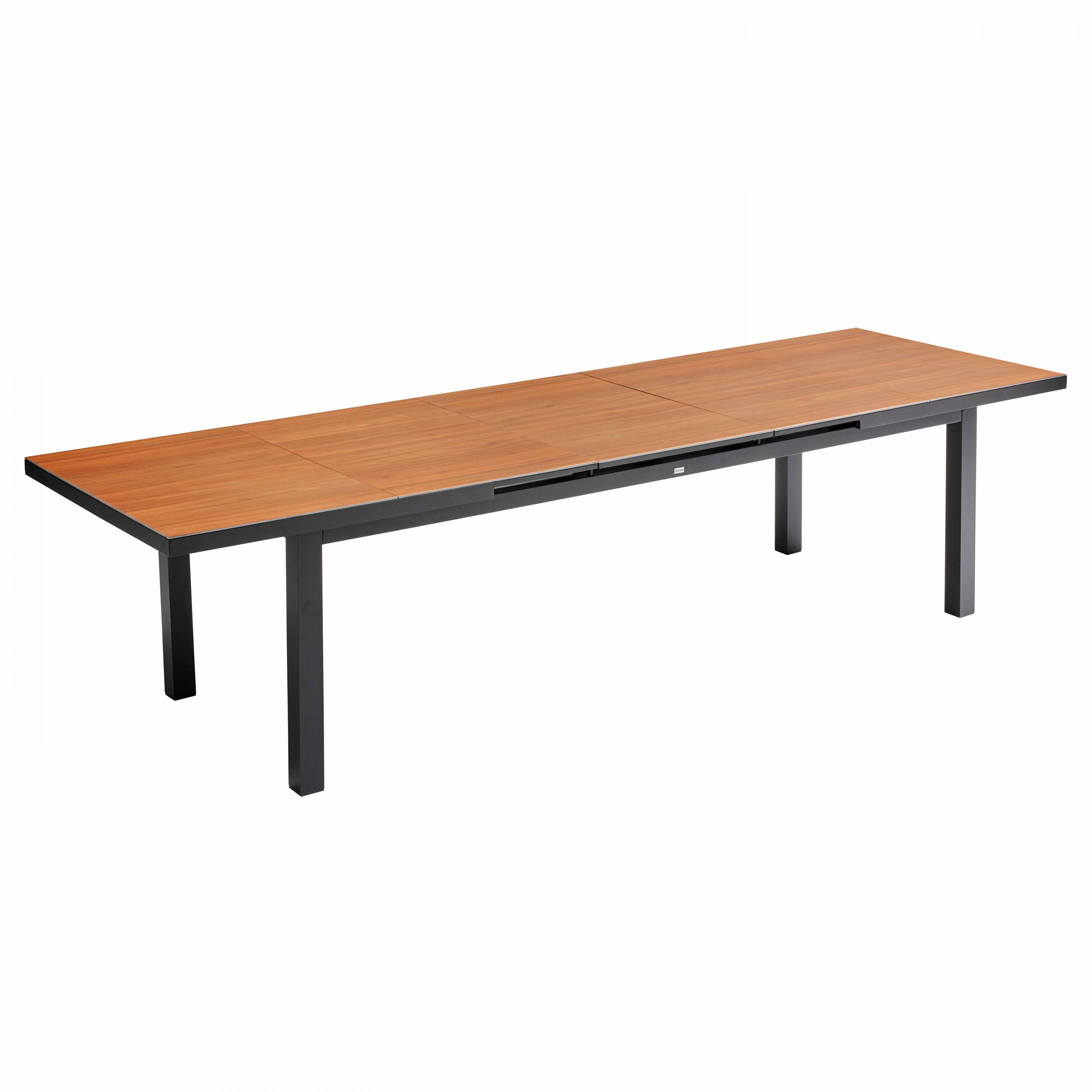 Oviala - Table de jardin rectangulaire extensible bois 12 à 14 places Melbourne - Oviala - Imagen 1