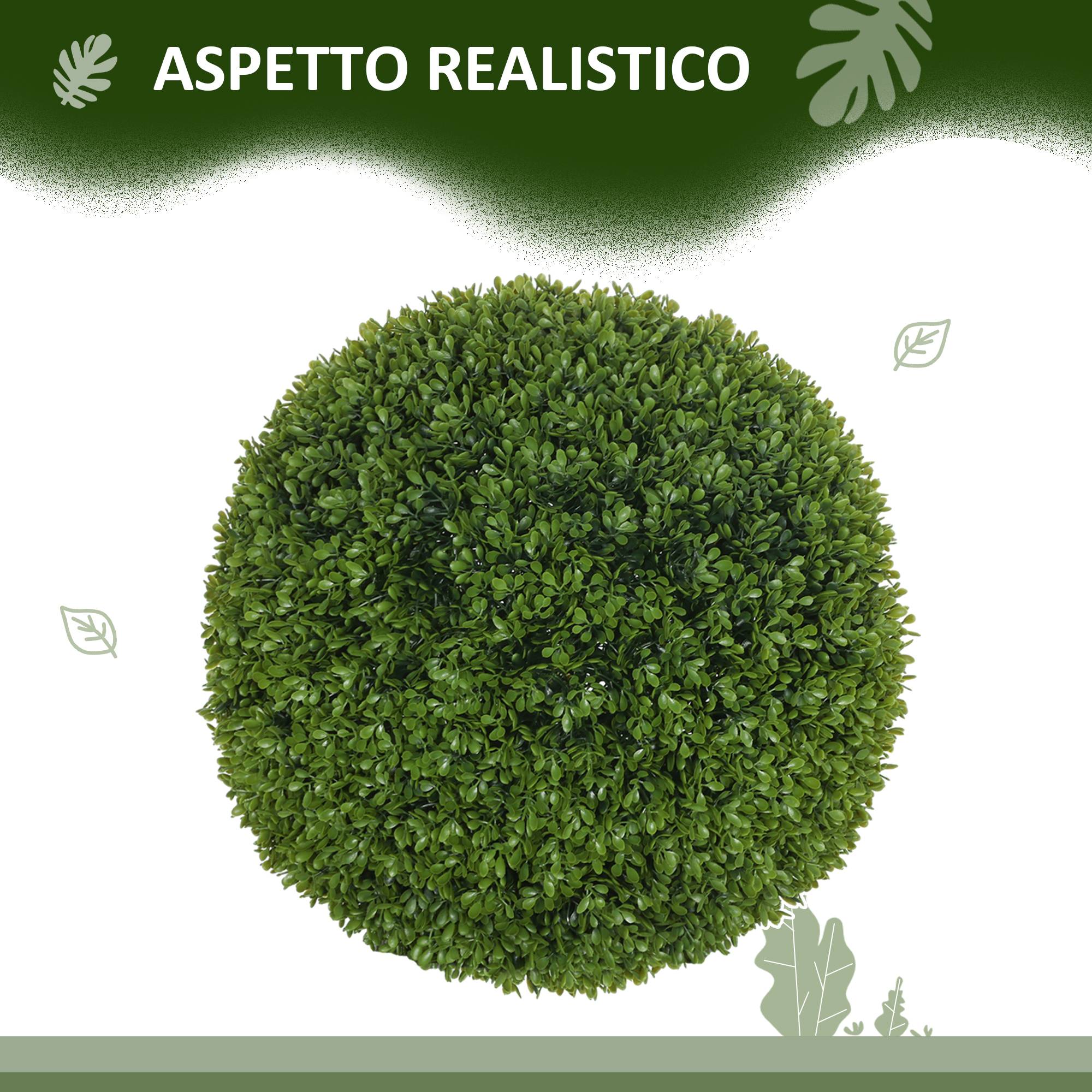 Set 2 buis artificiels PE Ø40cm intérieur/extérieur, vert - Image 6