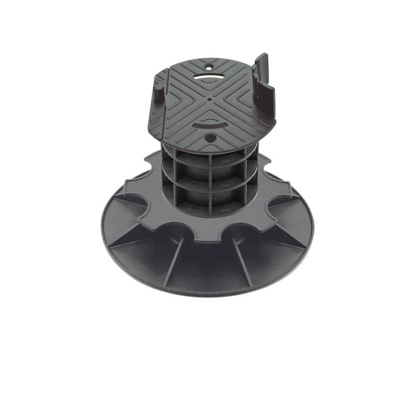 Jardinex - Plot terrasse bois réglable 14 - 17 cm - Noir  - Jardinex - Imagen 1