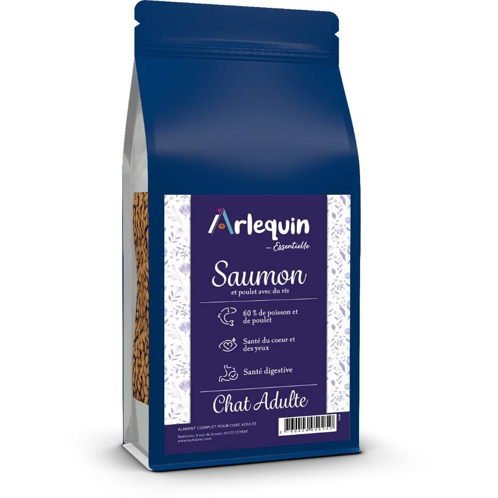 CROQUETTE CHAT ARLEQUIN ESSENTIELLE SAUMON POULET 6 kg - Imagen 1