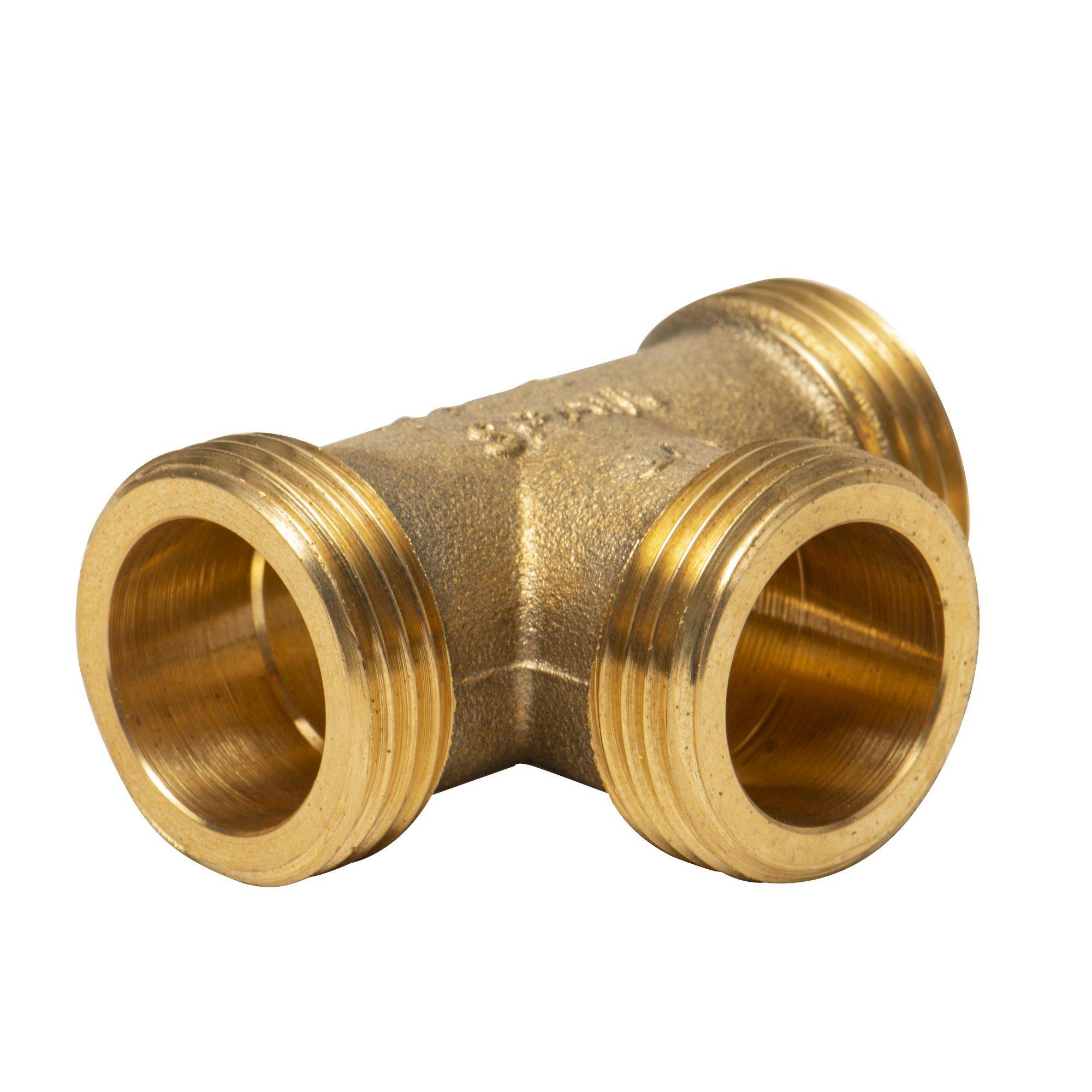 Raccord té laiton mâle - mâle 3/4" - Image 5