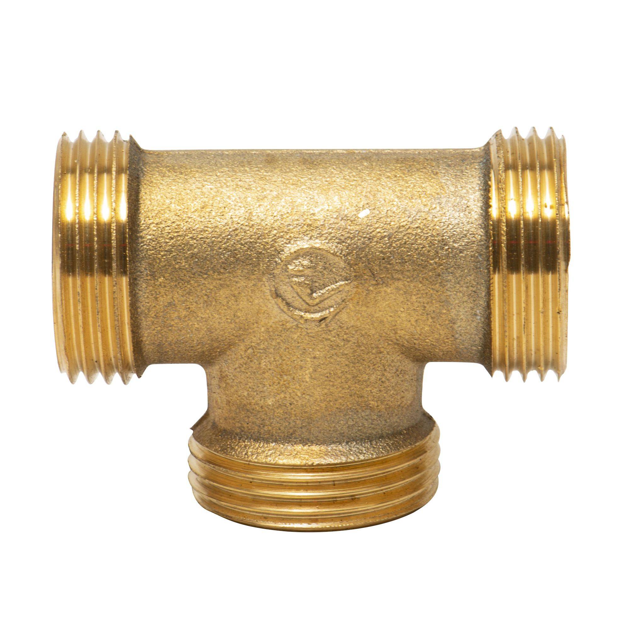 Raccord té laiton mâle - mâle 3/4" - Image 3