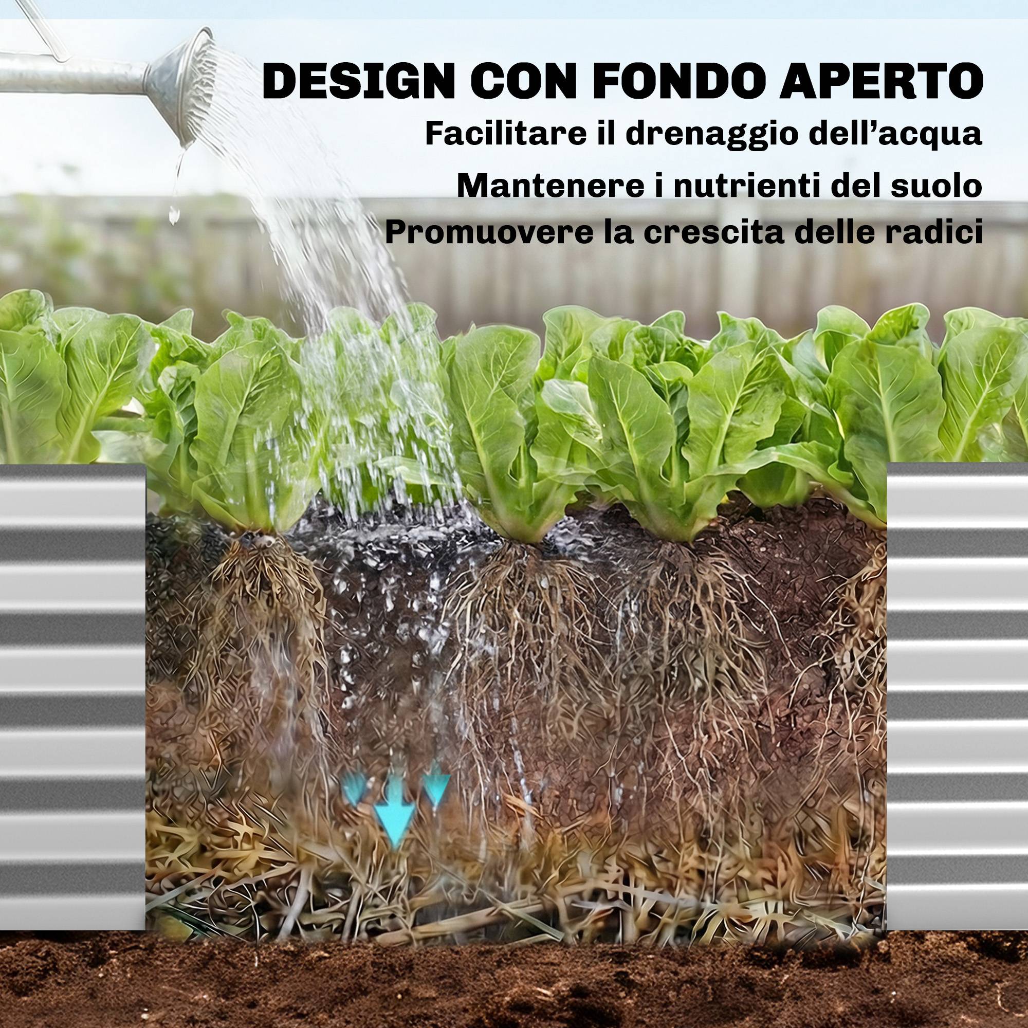 ComfortXL - Carré potager surélevé acier avec serre et treillis jardin 200x60x103cm - ComfortXL Outdoor Living - Image 10