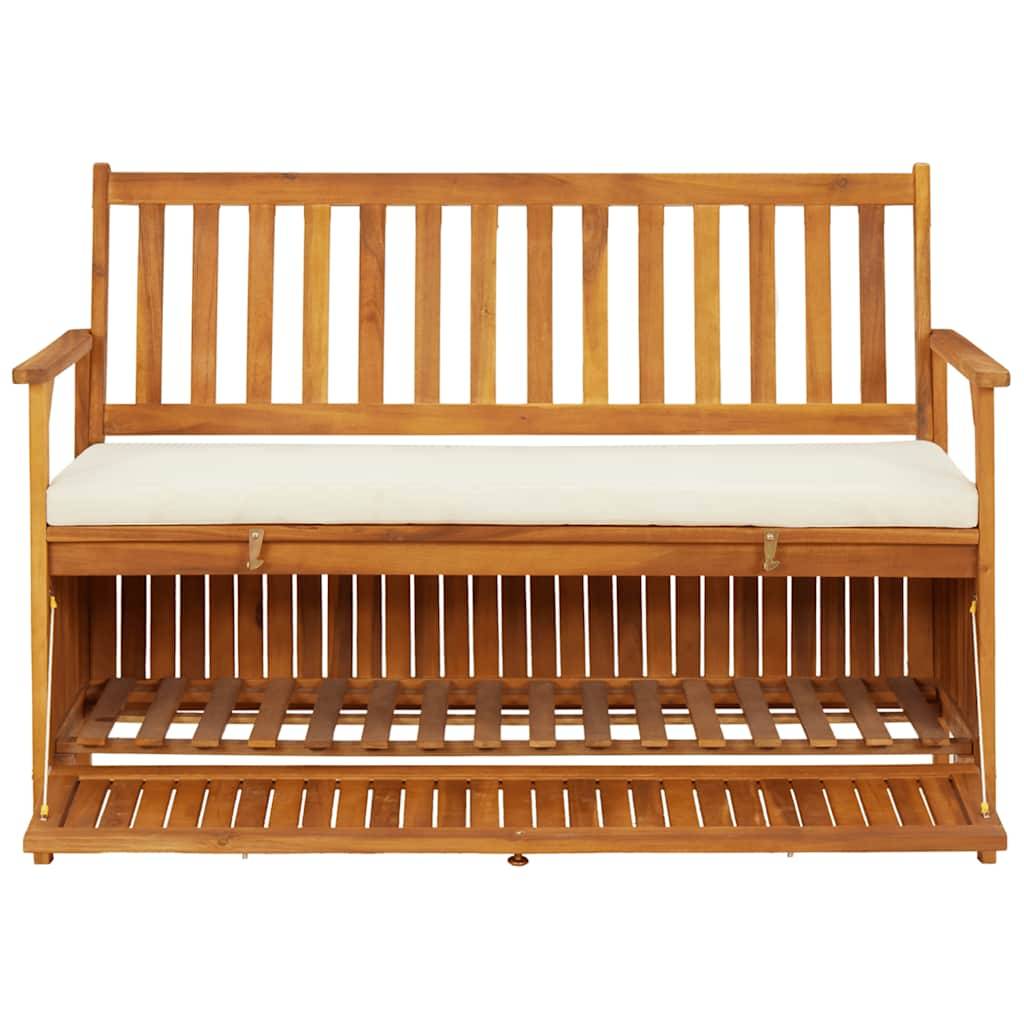 Vidaxl - Banc de rangement de jardin Bois d'acacia solide 120x63x84 cm vidaXL 44126 - Imagen 10