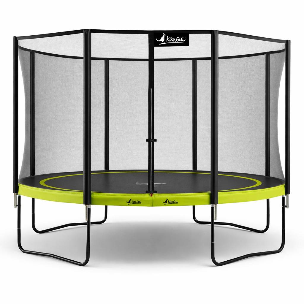 Kangui - Trampoline de jardin Ø 430cm + filet de sécurité - PUNCHI 430 Vert Kangui - Image 1