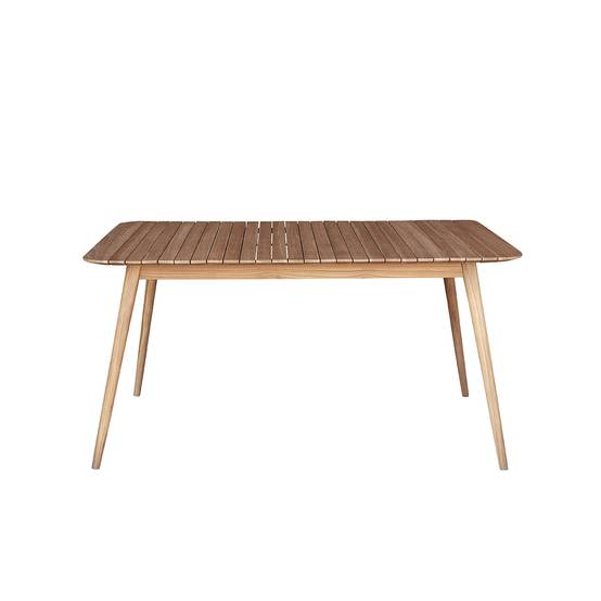 Wilsa Garden - Table de jardin bois teck 4/6 places rectangulaire NAPLES - Image 2