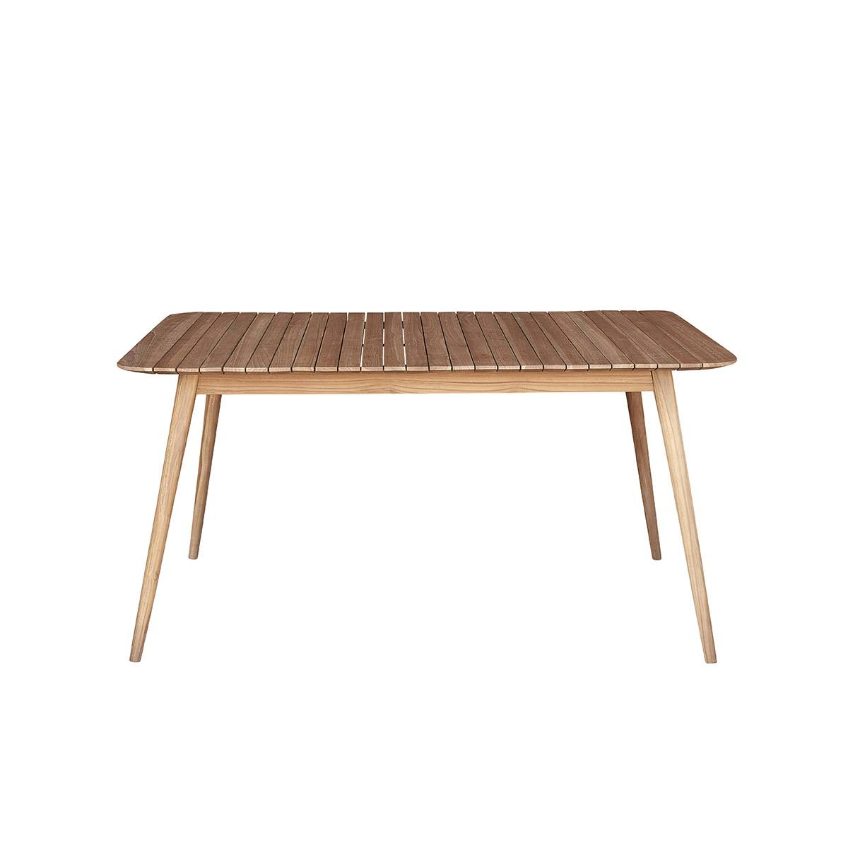 Wilsa Garden - Table de jardin bois teck 4/6 places rectangulaire NAPLES - Image 2