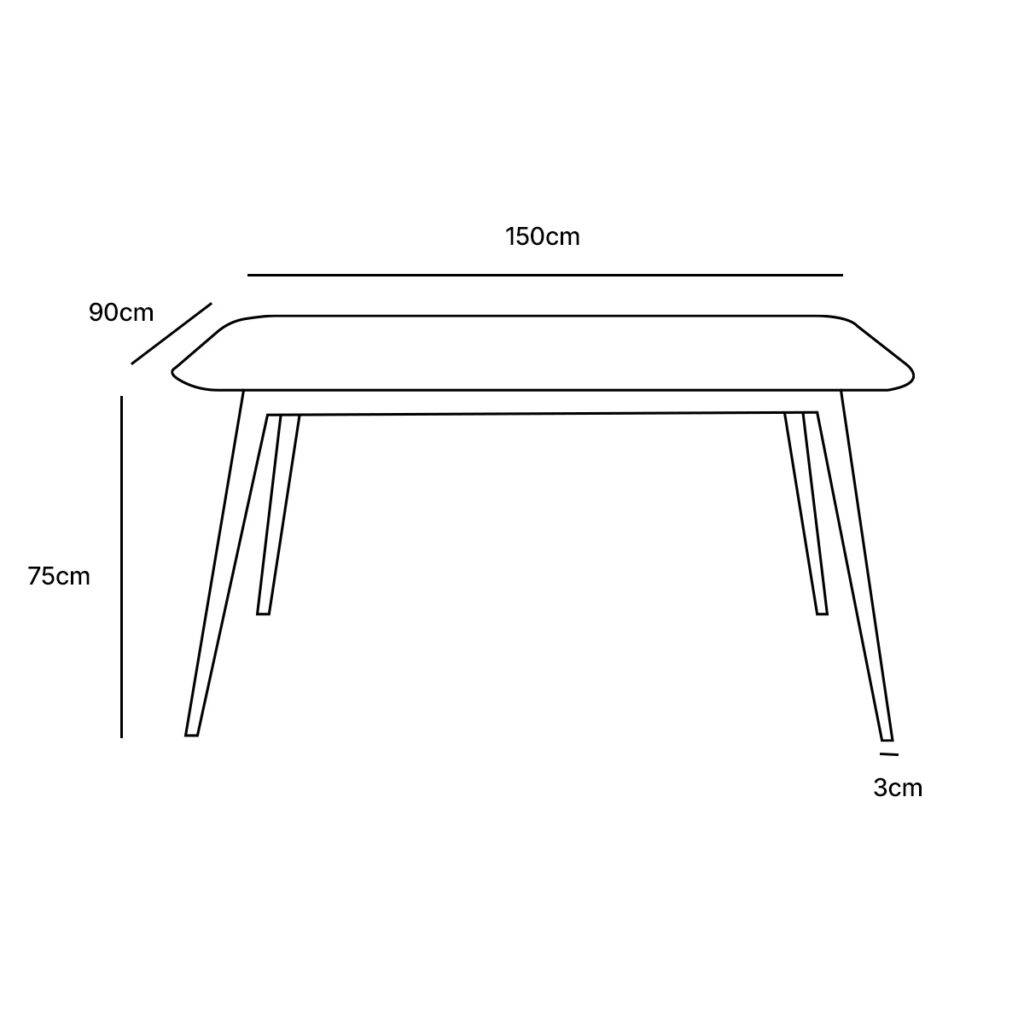 Wilsa Garden - Table de jardin bois teck 4/6 places rectangulaire NAPLES - Image 7