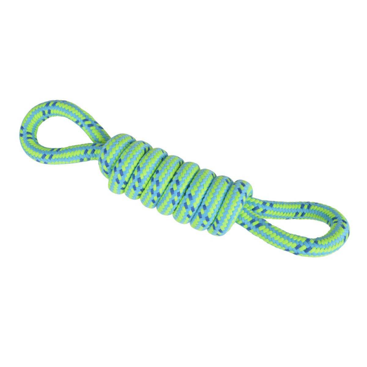 Love Story - Jouet pour Chien "Corde Nœud 2 Poignées" 36cm Vert