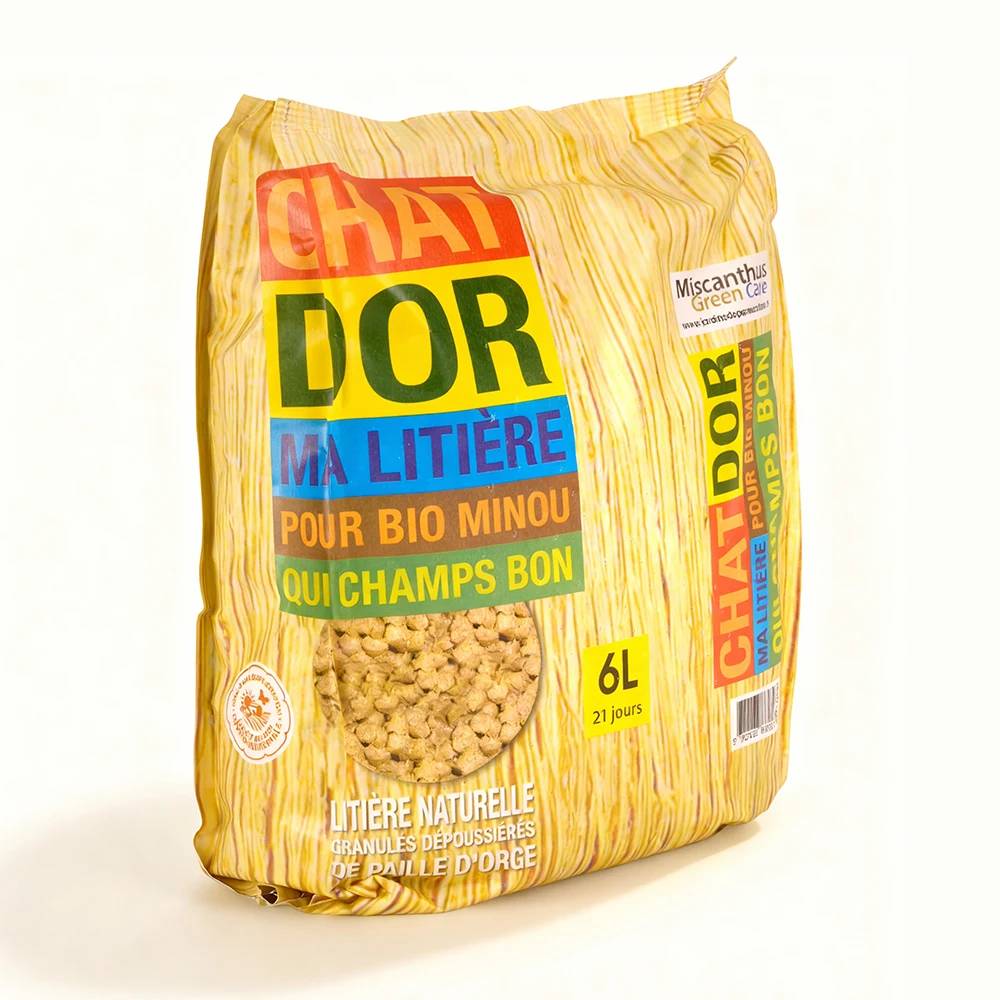 Autre - Litière Végétale en Paille d'Orge pour Chat - Chat d'Or® (1 Sac de 6L)