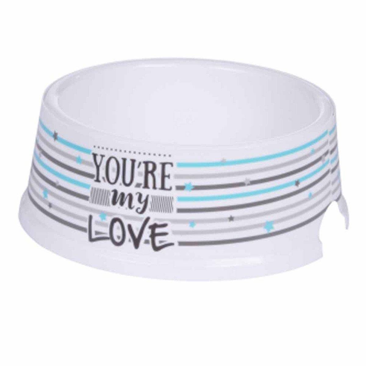 Gamelle pour Chien & Chat "You're My Love" 25cm Blanc