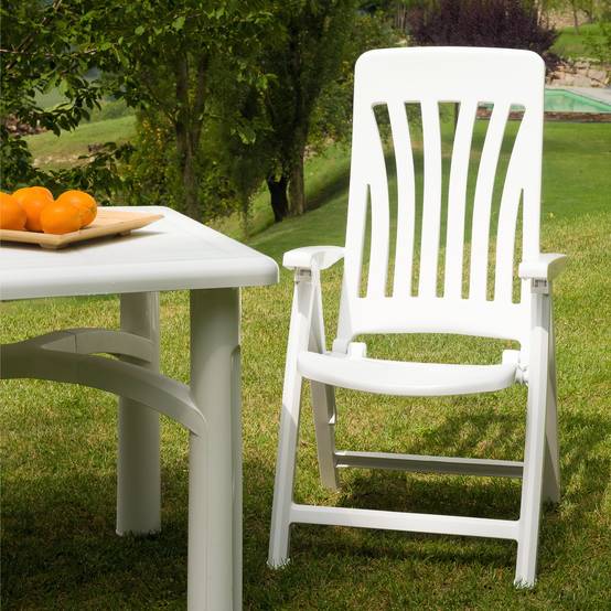 Fauteuils inclinables Blanes garbar plastique gris (Lot de 4) - Image 8