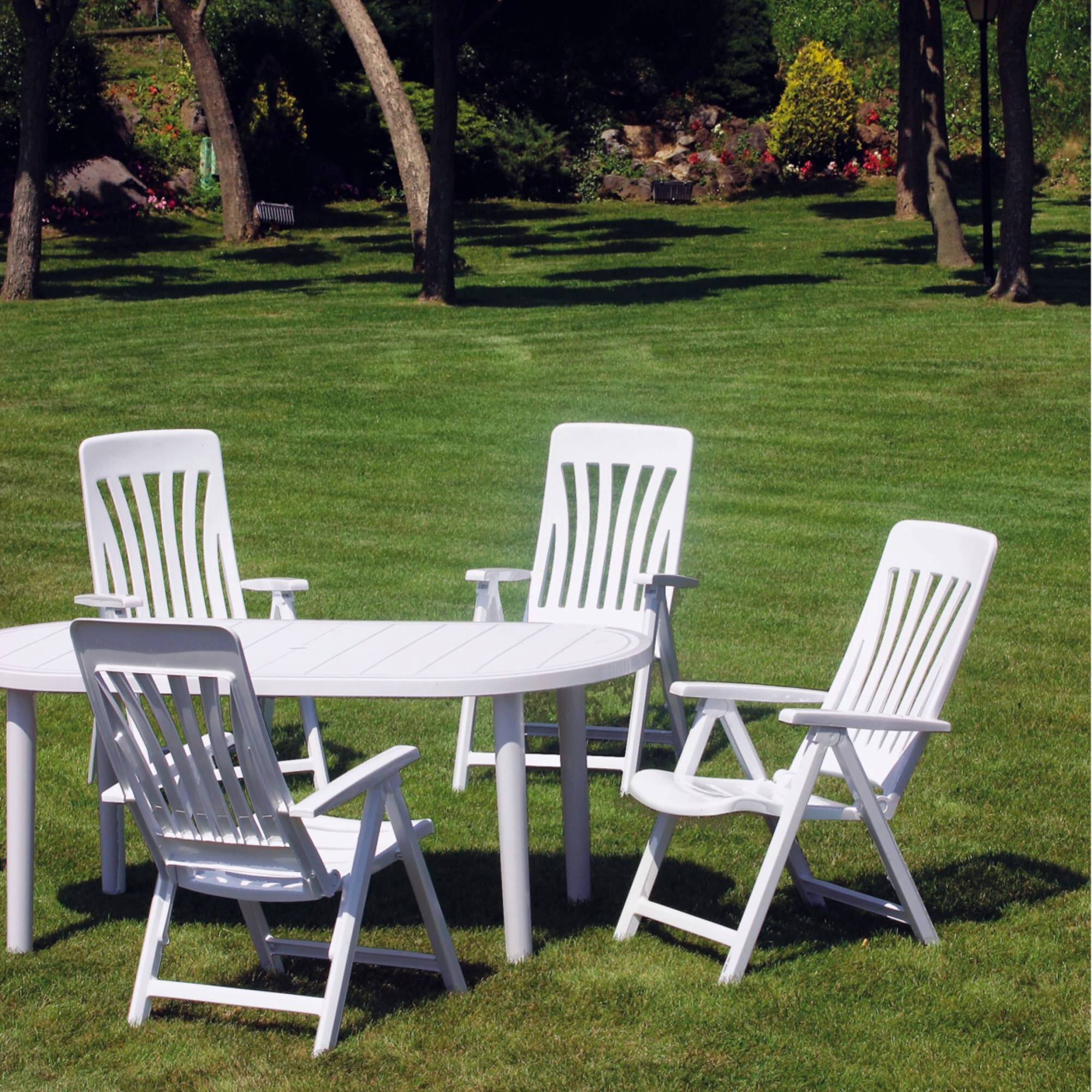 Fauteuils inclinables Blanes garbar plastique gris (Lot de 4) - Image 6