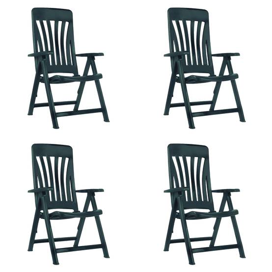 Fauteuils inclinables Blanes garbar plastique gris (Lot de 4) - Image 1