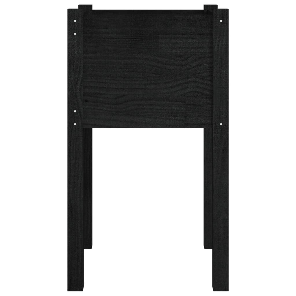 Vidaxl - Jardinières d'extérieur 2pcs Noir 40x40x70cm Bois de pin massif vidaXL 810798 - Image 6