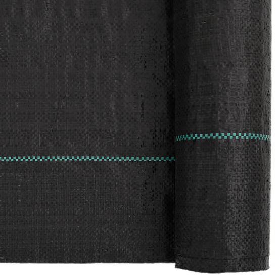 Toile de Paillage 100g/m² Polypropylène pour Jardin et Potager Anti-Herbes 2x100 m Noir - ComfortXL Outdoor Living - Image 6