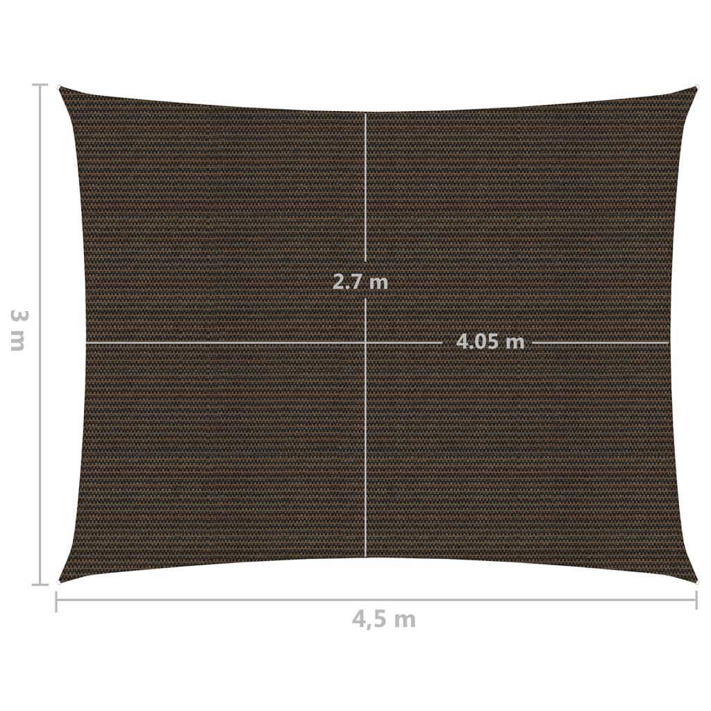 Helloshop26 - Voile d'ombrage 160 g/m² marron 3 x 4,5 m PEHD - Imagen 6