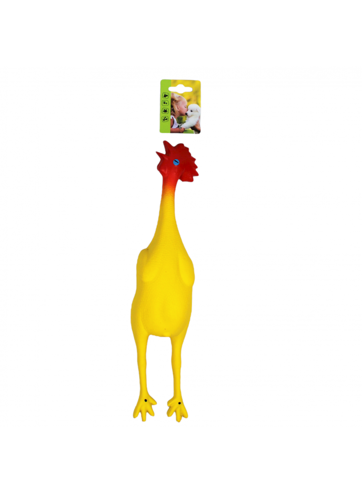 Jouet poulet latex MUTICOLORE - Mon Ami Luki - Image 2